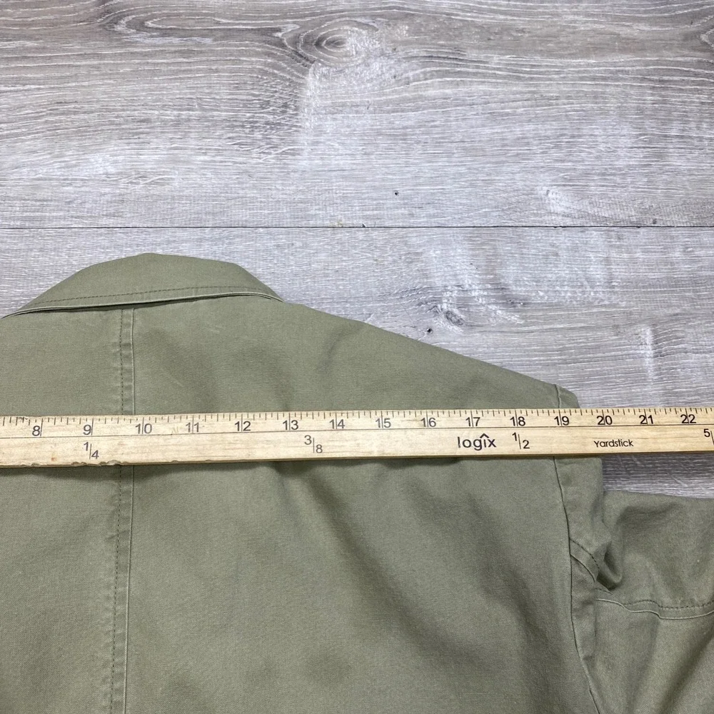 L.L. Bean Blazer Mens XL Green Cotton Canvas Unstructured 2-Button Sport Coat